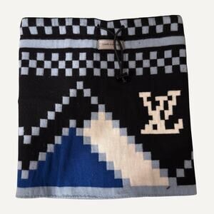 Louis Vuitton Col Tube Monogram Knit Neck Gaiter Snood Wool